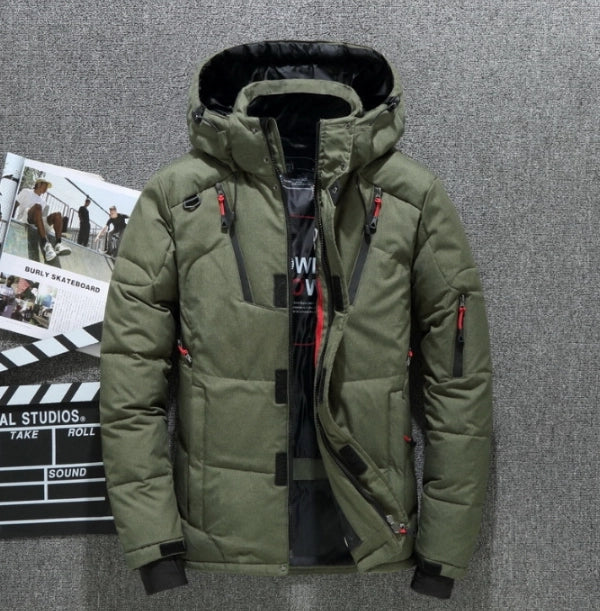 Men's Winter Jacket Thick Parkas Warm Hooded Windproof Jacket