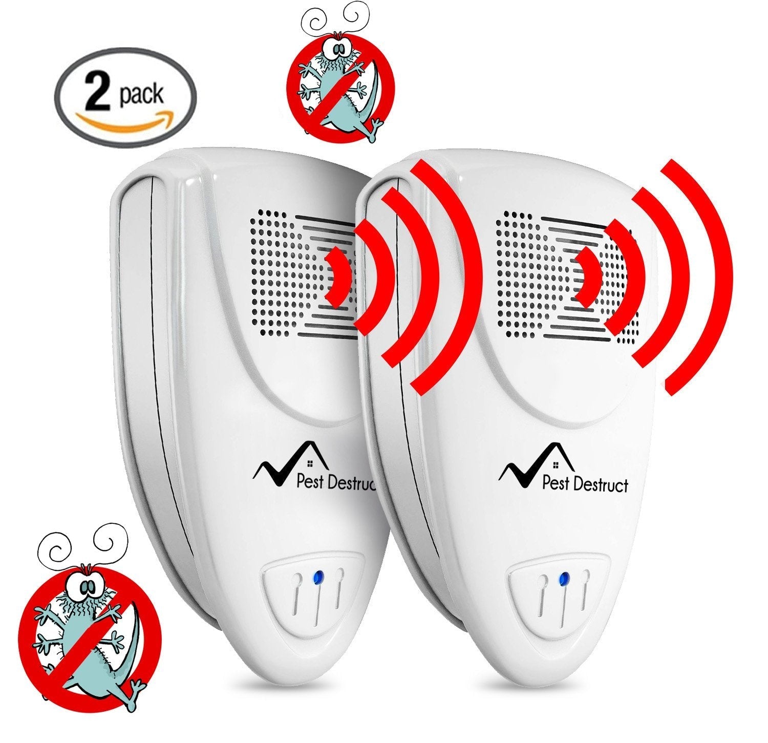 Ultrasonic Silverfish Repeller - PACK of 2 - 100% SAFE for Children and Pets - Get Rid Of Pests In 7 Days
