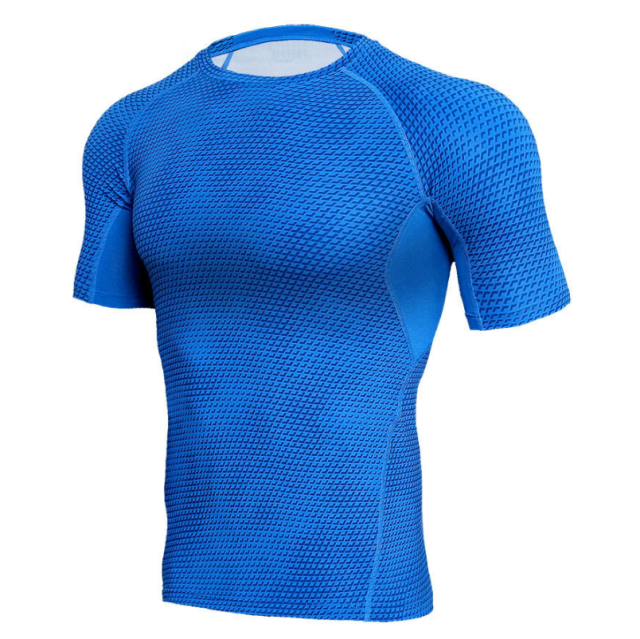 Quick Dry Workout Running Shirt Compression Fitness Tops Breathable Gym T-shirts Clothing Male Sport Shirts Men