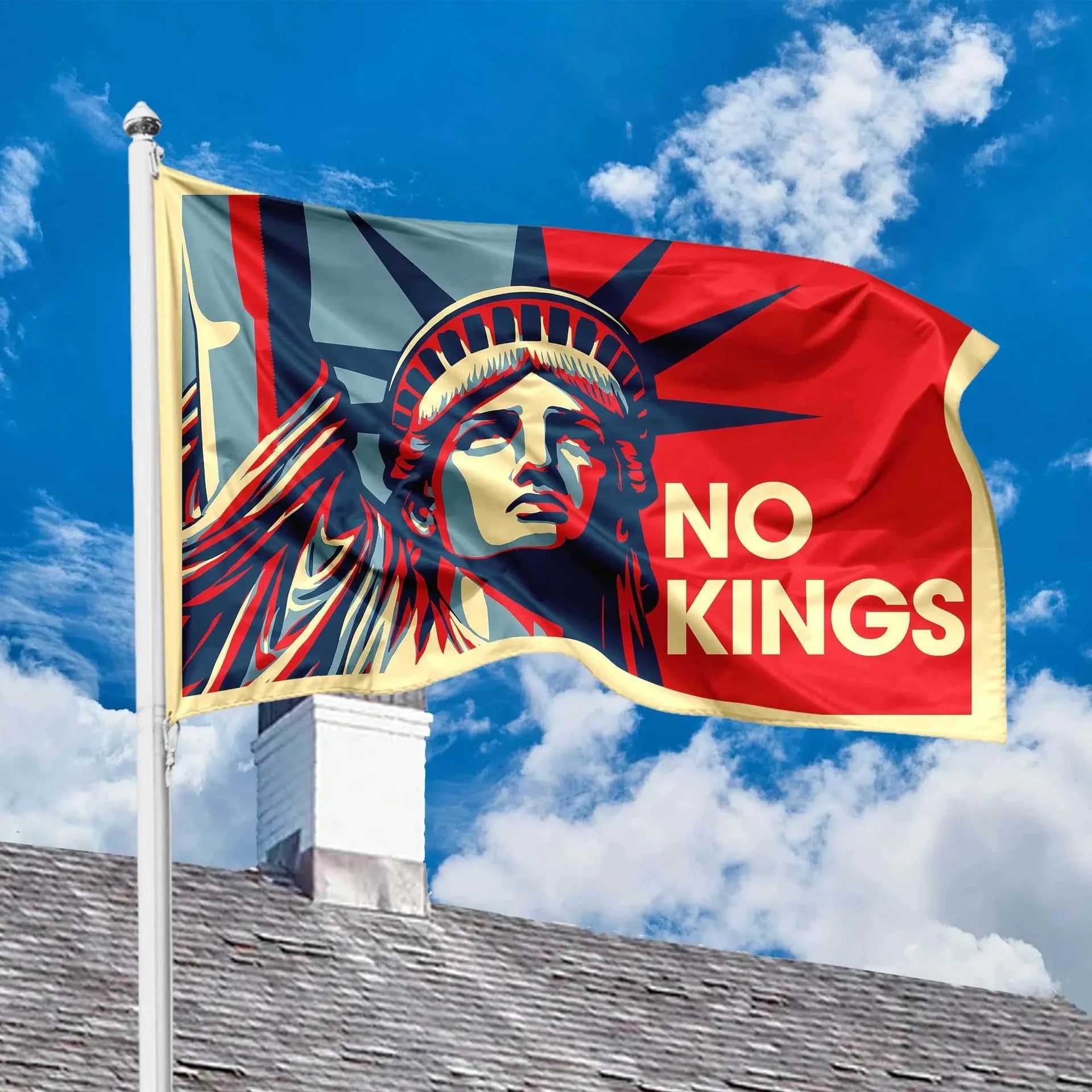 No Kings House Flag 3x5FT for Indoor Outdoor Decoration