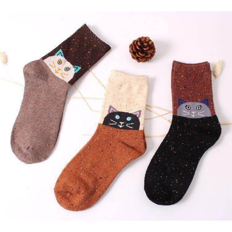 FOREST CAT LIGHTWEIGHT WOOL BLEND SOCKS