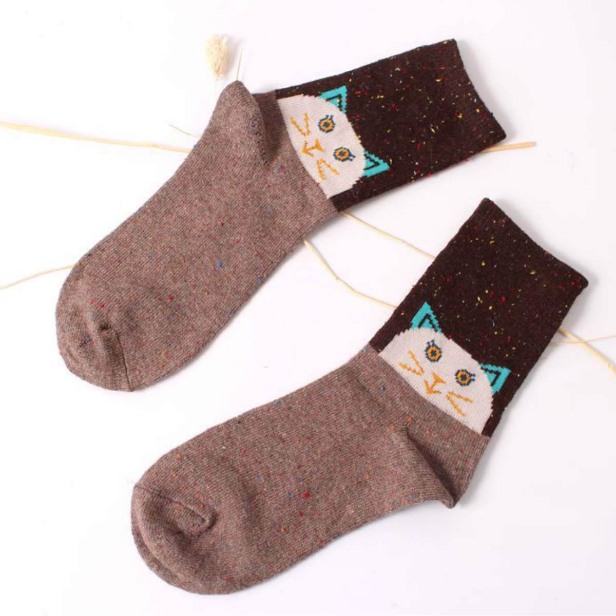 FOREST CAT LIGHTWEIGHT WOOL BLEND SOCKS