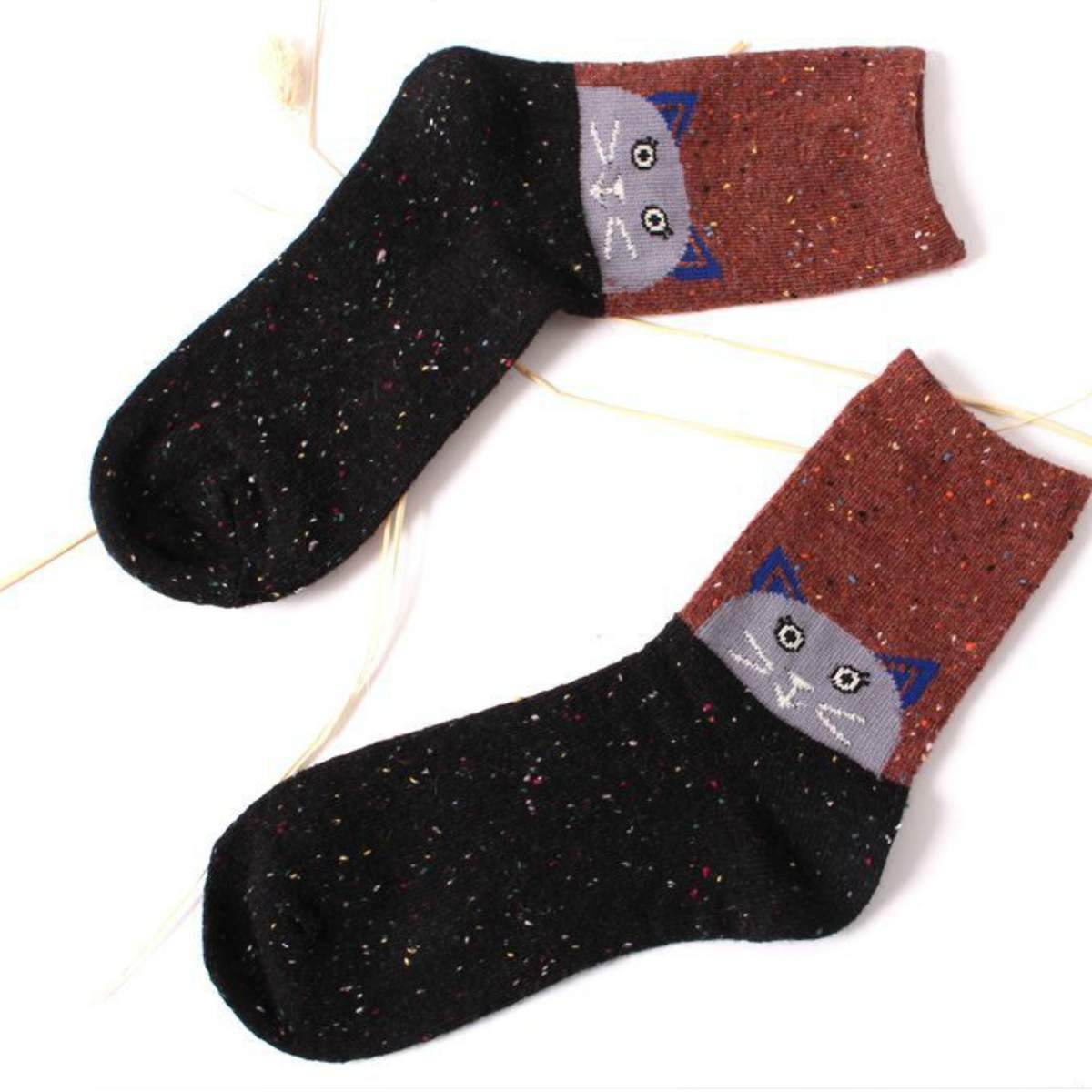 FOREST CAT LIGHTWEIGHT WOOL BLEND SOCKS