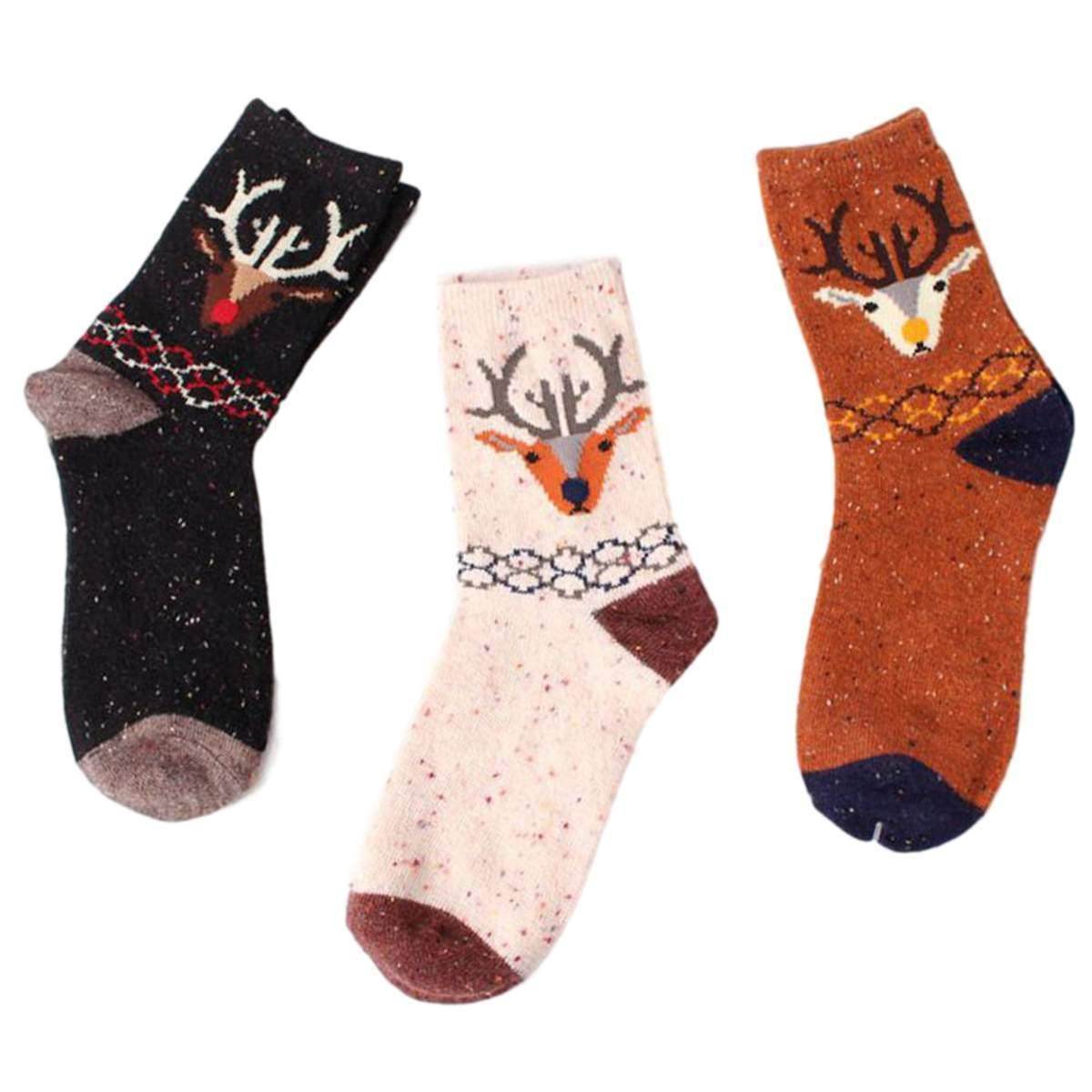 FOREST DEER LIGHTWEIGHT WOOL BLEND SOCKS