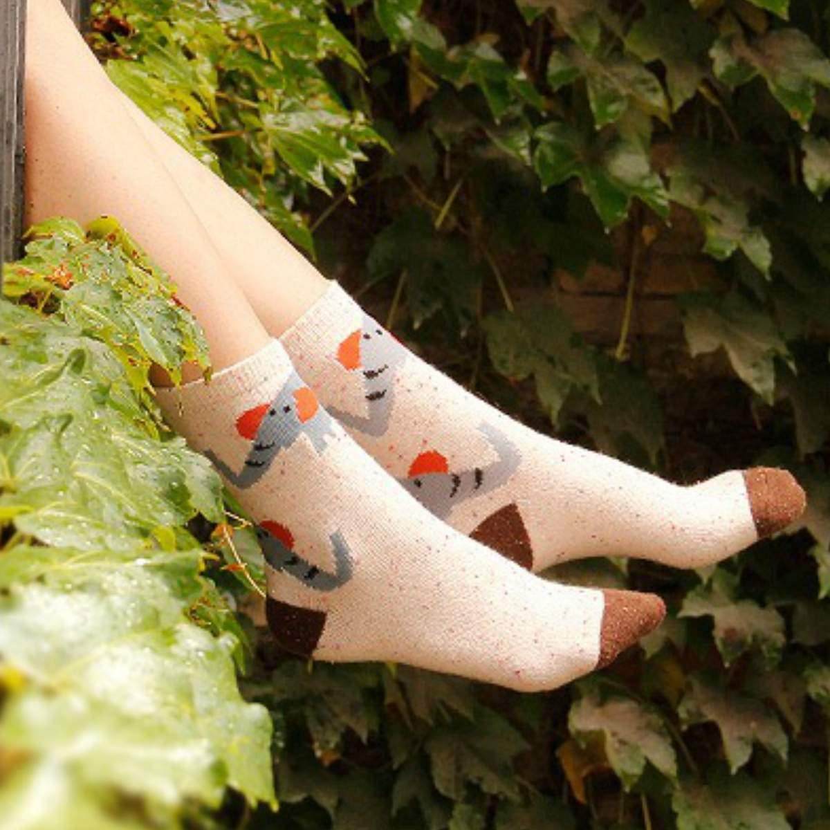 FOREST ELEPHANT LIGHTWEIGHT WOOL BLEND SOCKS