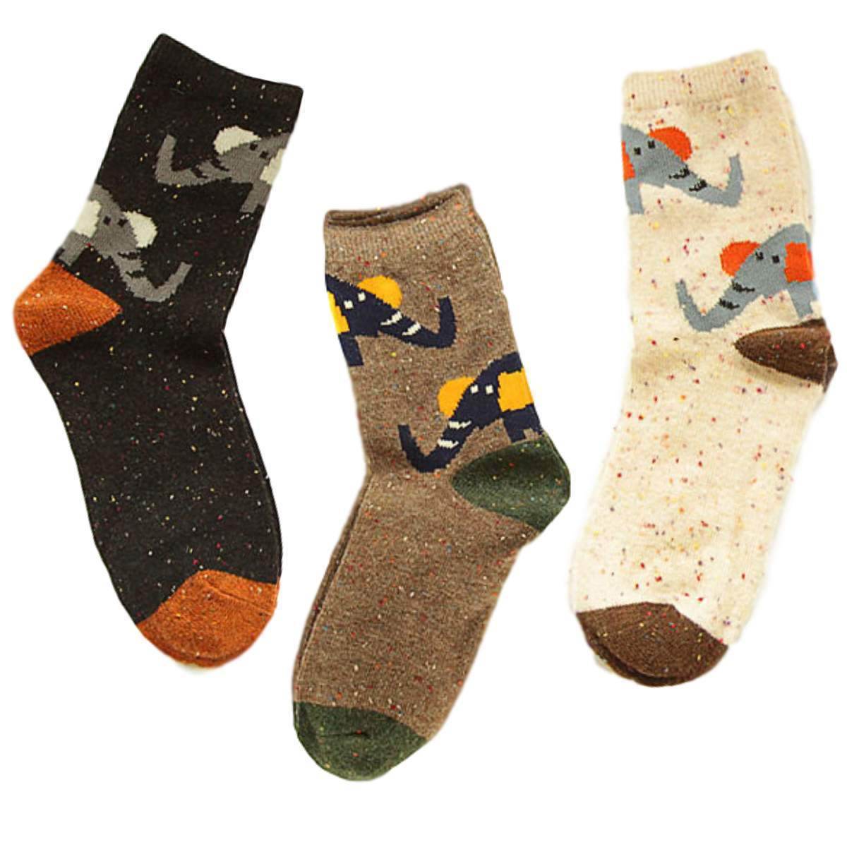 FOREST ELEPHANT LIGHTWEIGHT WOOL BLEND SOCKS