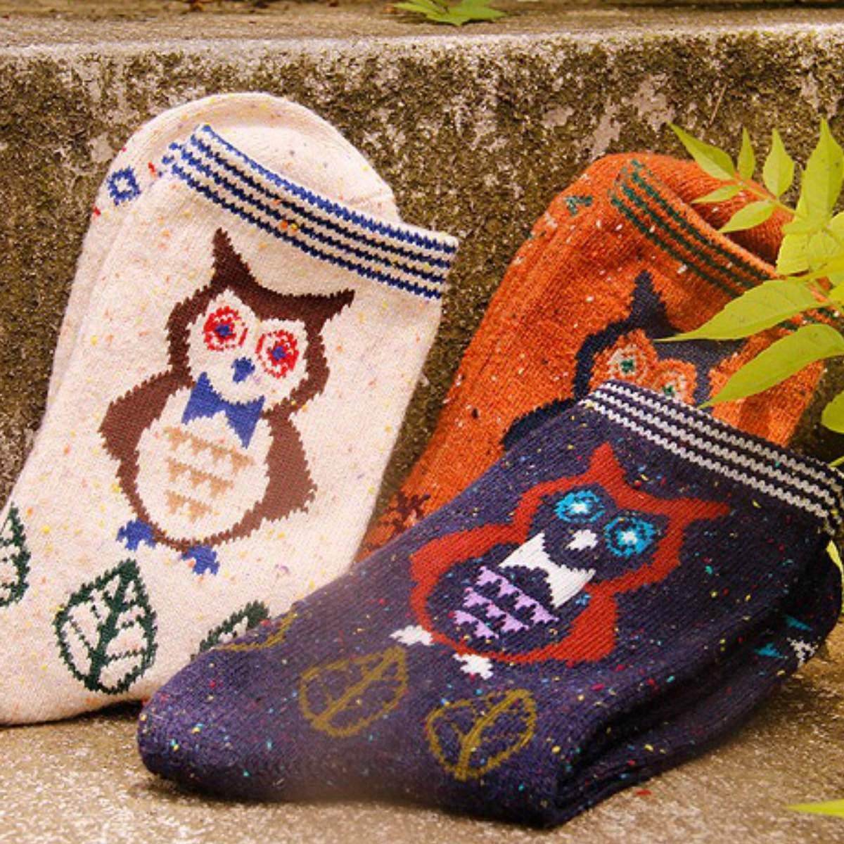 OWL LIGHTWEIGHT WOOL BLEND SOCKS