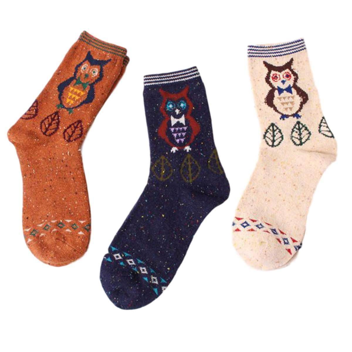 OWL LIGHTWEIGHT WOOL BLEND SOCKS