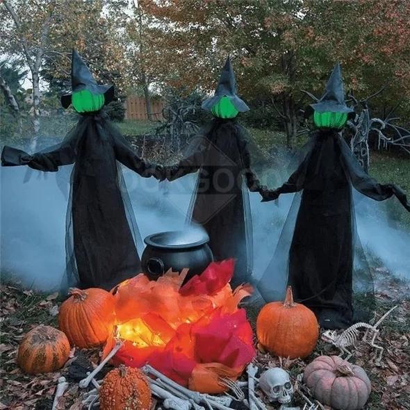 Halloween Decoration Lighted Halloween Witch Stake
