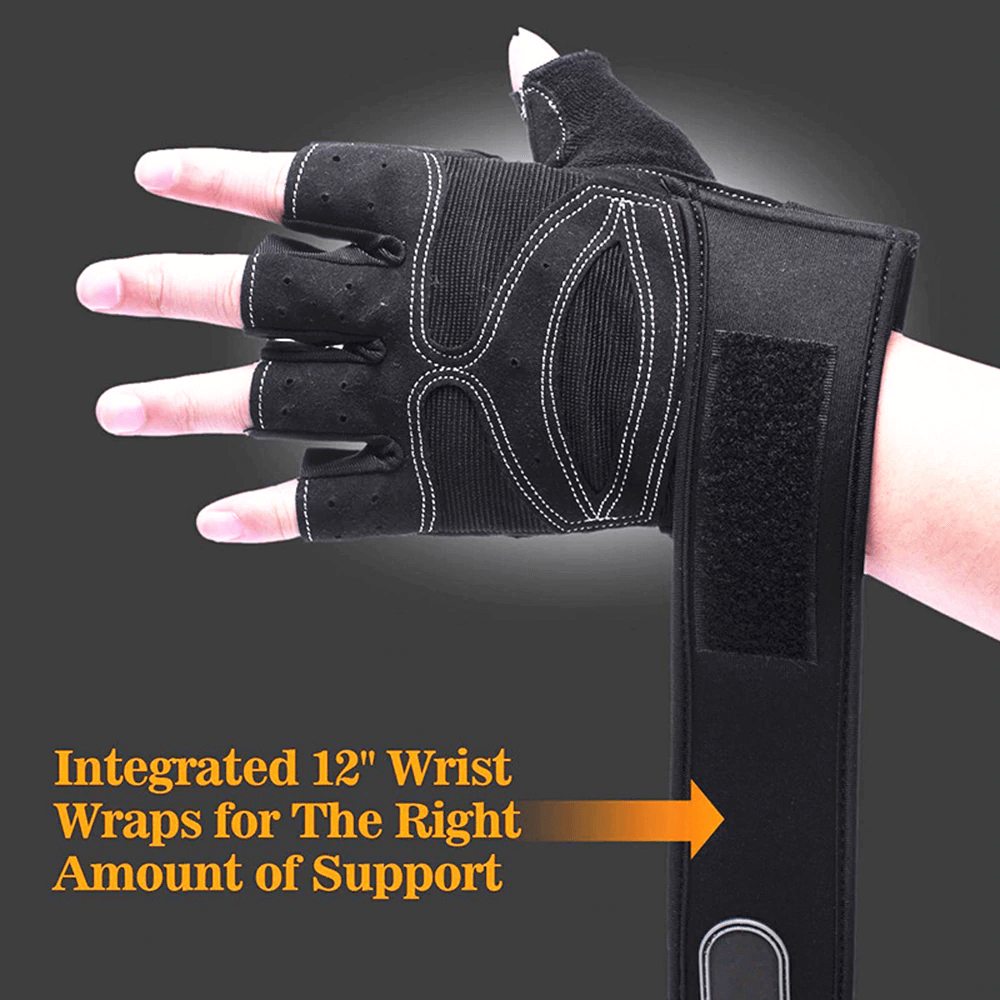 Ultimate Gel Workout Gloves - 12" Wrist Wrap