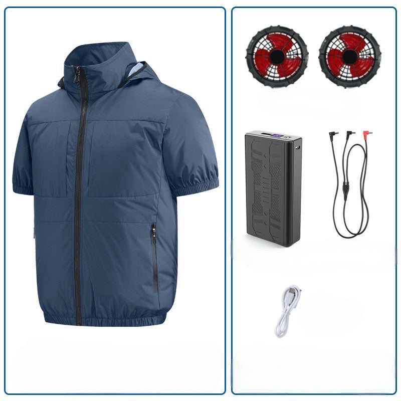Summer outdoor heat-proof cooling fan clothing and fishing clothing