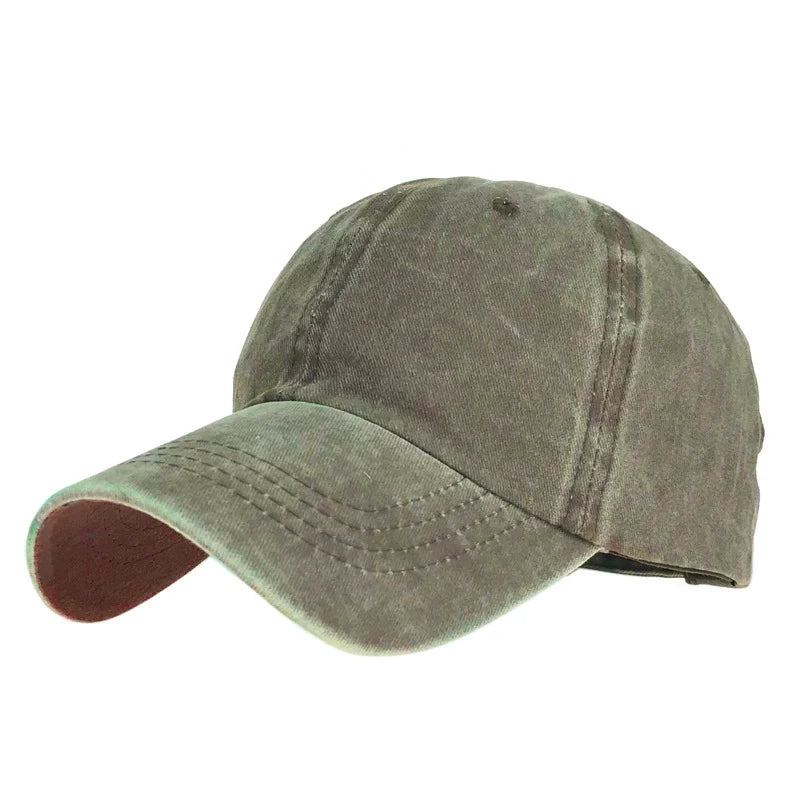 Unisex Cap Plain Colour Washed Cotton Baseball Cap