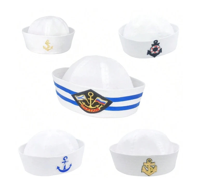 Sailor Hat Captain Hat for Men & Women Cosplay Costume Accessory