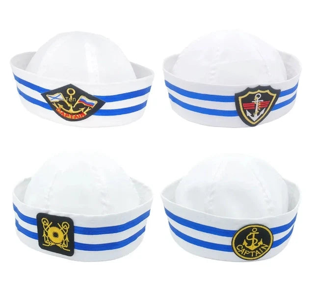 Sailor Hat Captain Hat for Men & Women Cosplay Costume Accessory