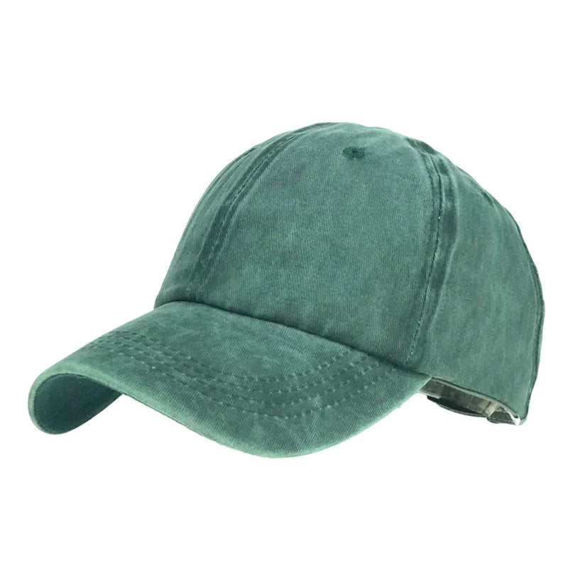 Unisex Cap Plain Colour Washed Cotton Baseball Cap
