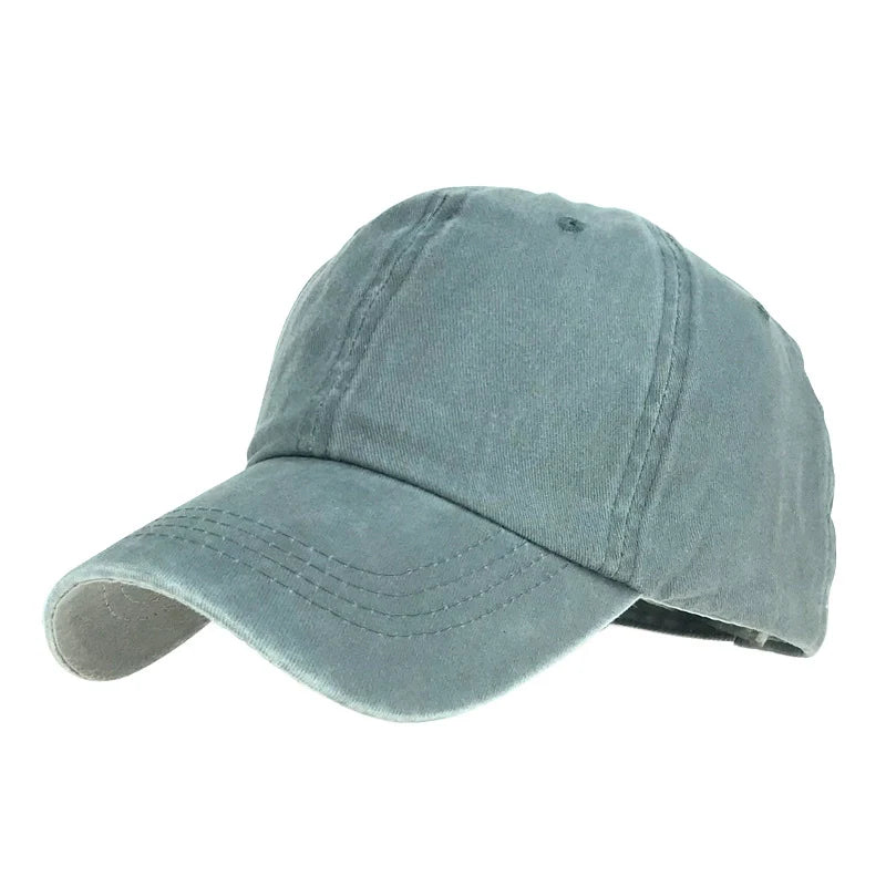 Unisex Cap Plain Colour Washed Cotton Baseball Cap