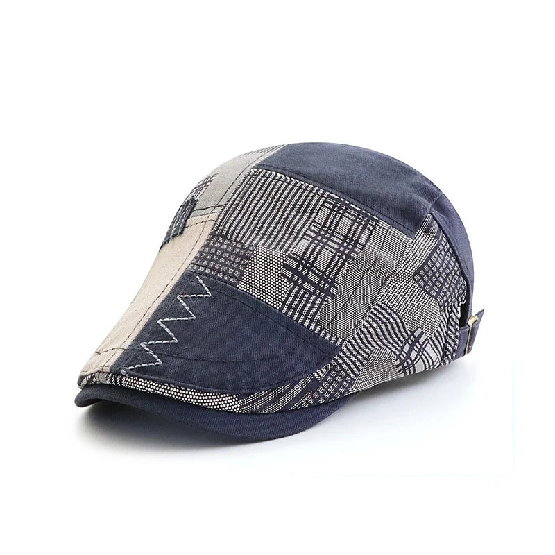 Fashion Newsboy Hat Adjustable Adjustable Plaid Hat