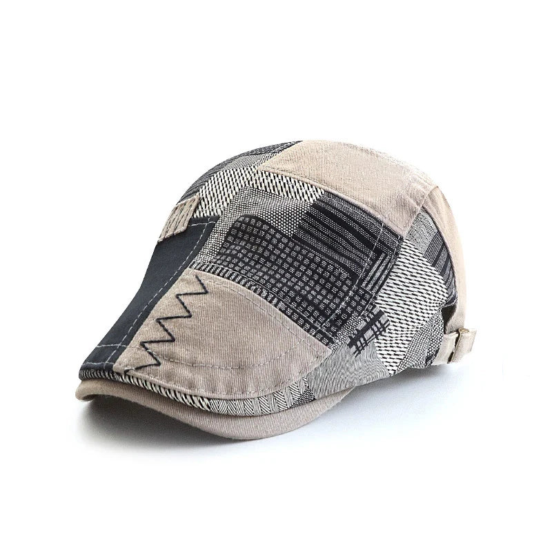Fashion Newsboy Hat Adjustable Adjustable Plaid Hat