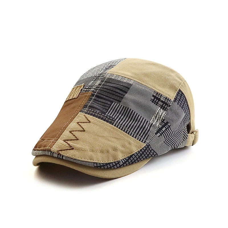 Fashion Newsboy Hat Adjustable Adjustable Plaid Hat