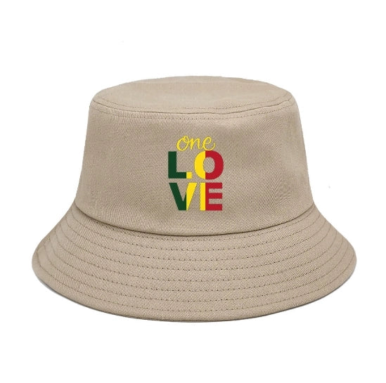 ONE LOVE Unisex Solid Color Reversible Bucket Hat