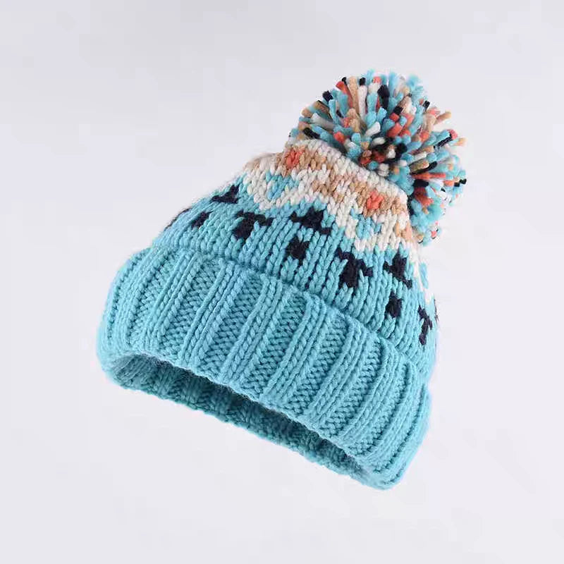 Warm Snowflakes Soft Knit Hat Snow Ski Cap