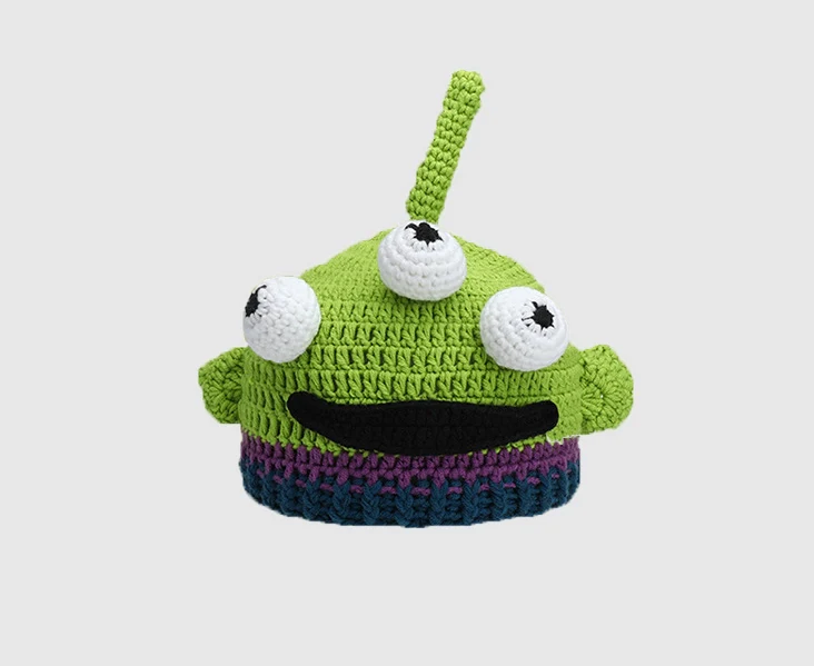 Winter Knitted Devil Hats Halloween Christmas Gifts Warm Monster Knitted Hat