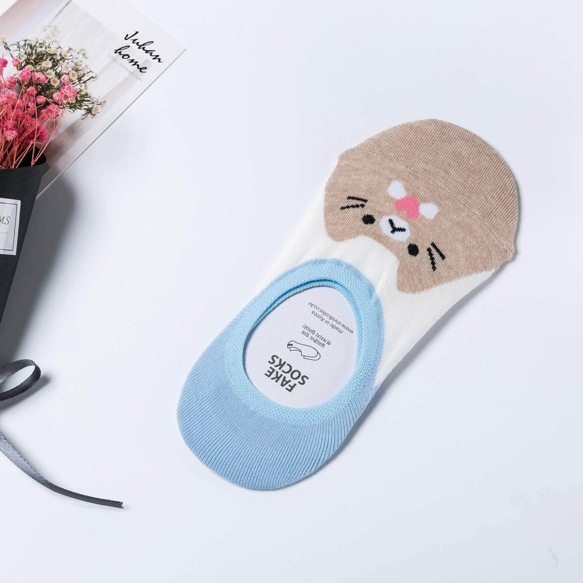 HEART CAT WOMEN'S NO SHOW LINER SOCKS