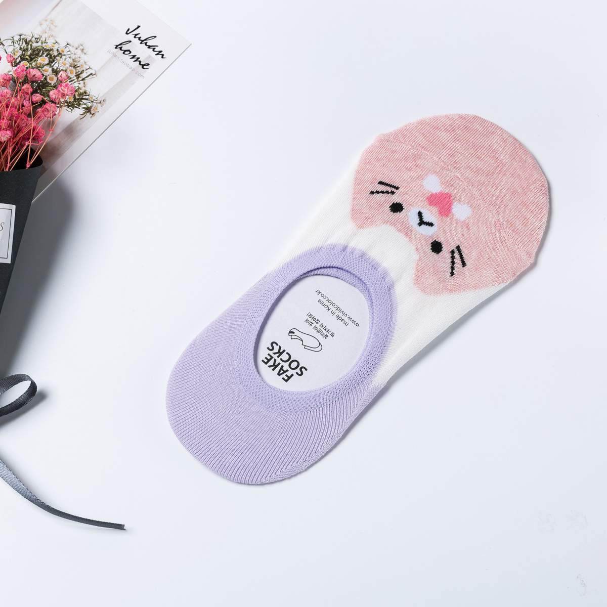 HEART CAT WOMEN'S NO SHOW LINER SOCKS