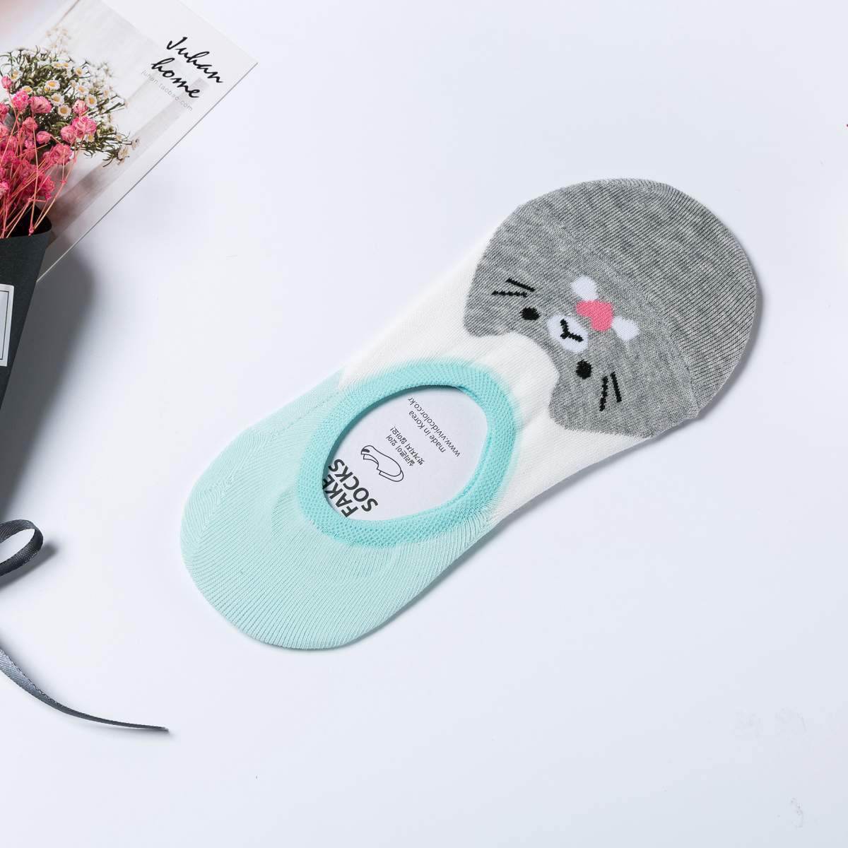 HEART CAT WOMEN'S NO SHOW LINER SOCKS