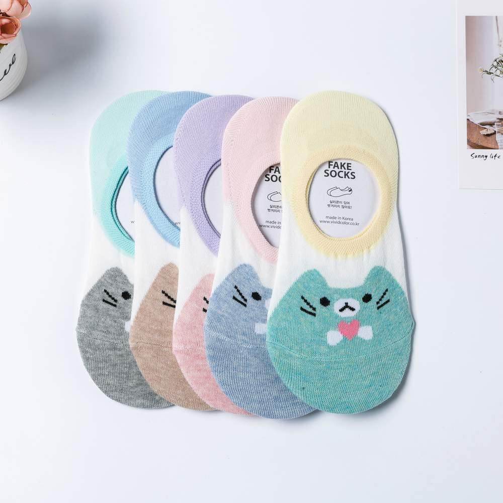 HEART CAT WOMEN'S NO SHOW LINER SOCKS