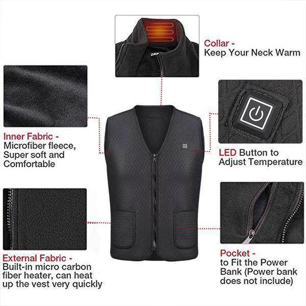 Heated Vest Rechargeable Winter Vest For Men/Women