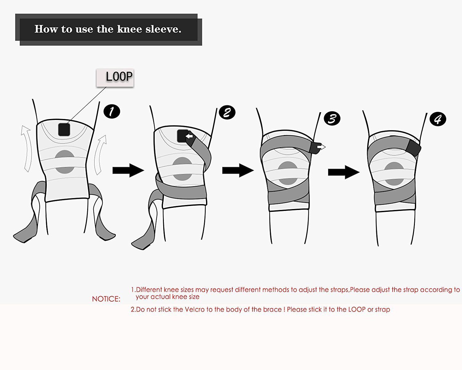 Knee Brace Compression Sleeves for Patellar Support Stability Straps