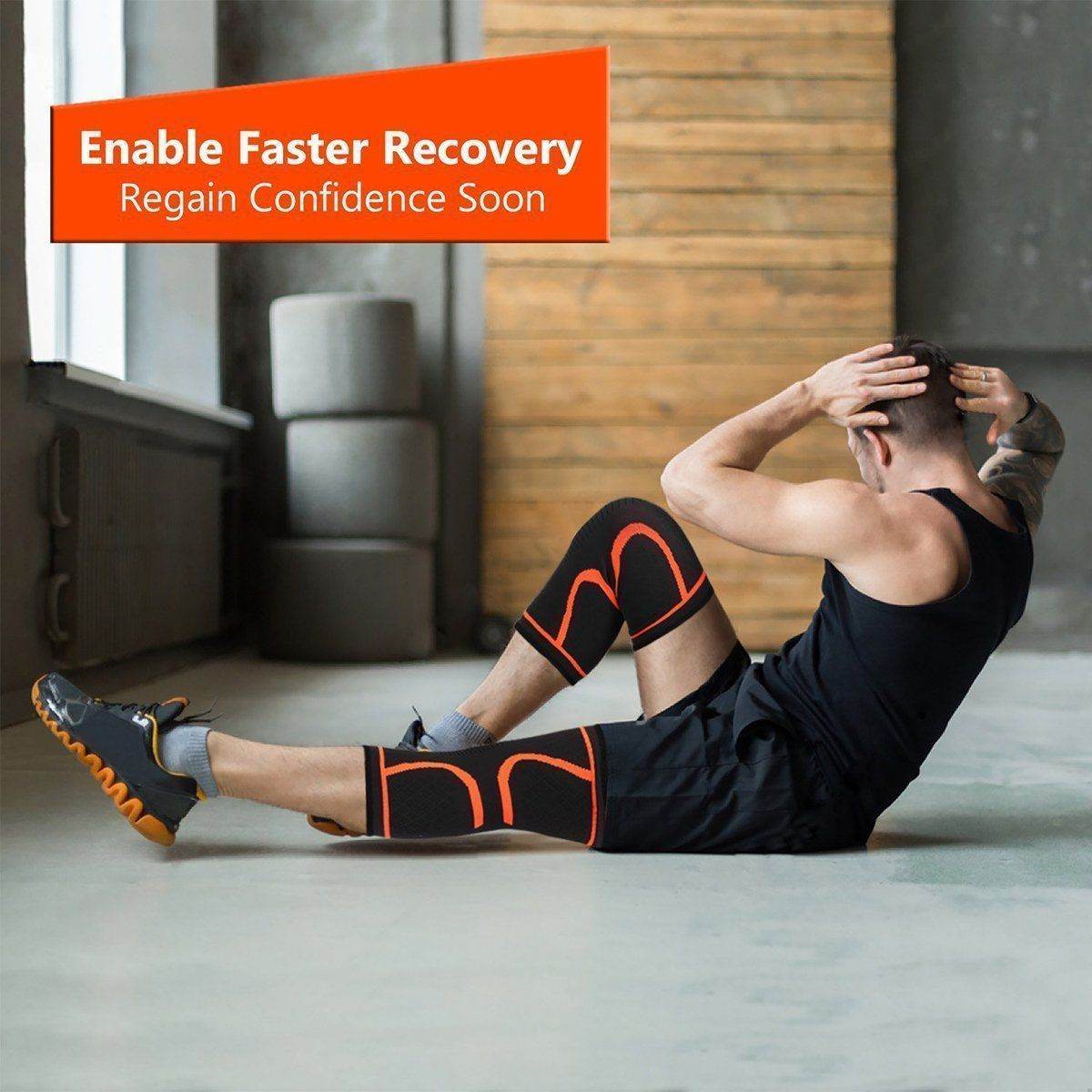 Knee Compression Brace Sleeve Oxyflow Stabilizer Lift and Rise Support