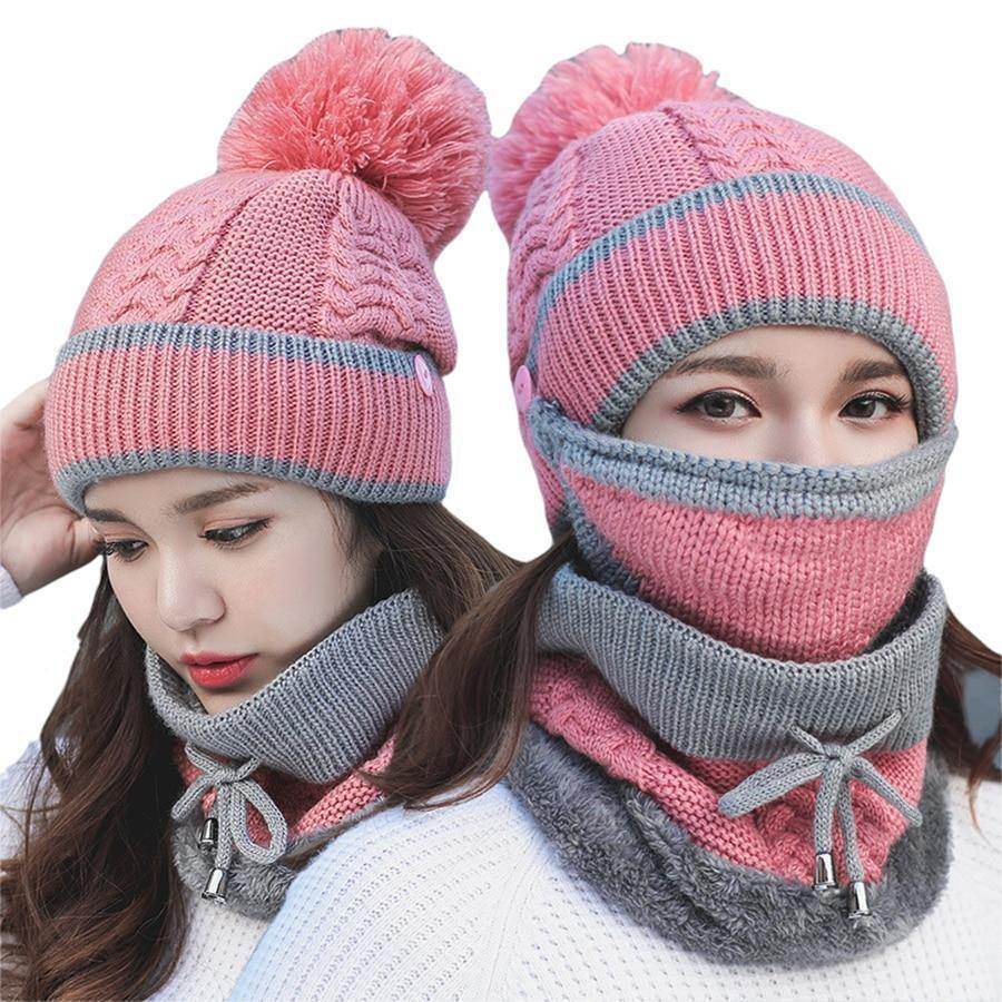 New Style 3PCS Womens Winter Scarf Set-Warm and Fashion