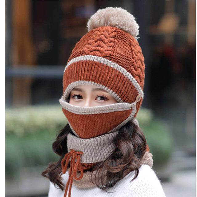 New Style 3PCS Womens Winter Scarf Set-Warm and Fashion