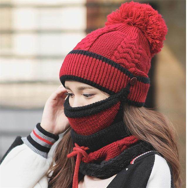 New Style 3PCS Womens Winter Scarf Set-Warm and Fashion