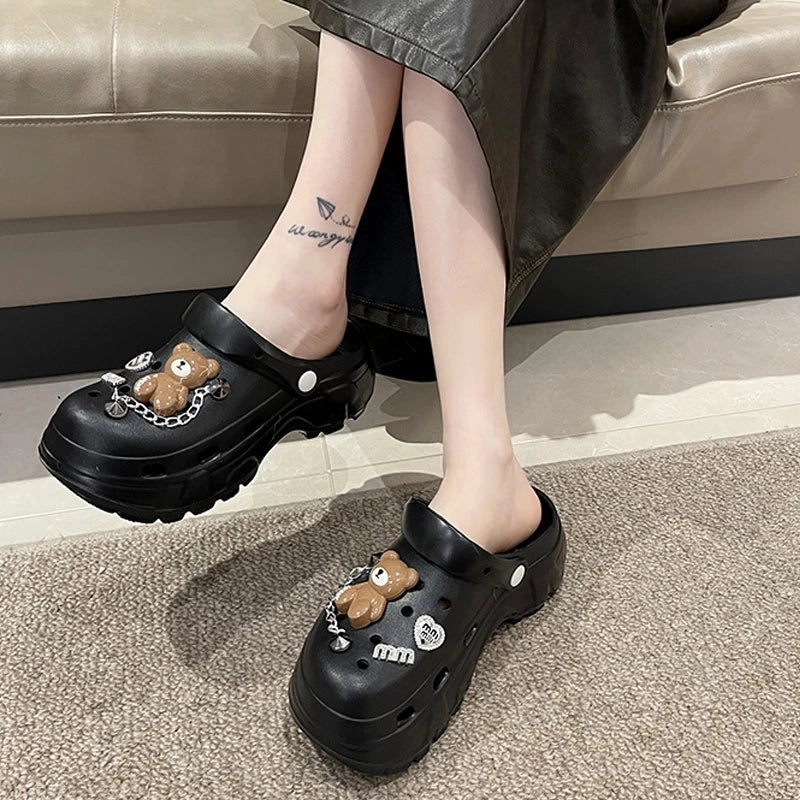 Summer Women's Cute Bear Sandals for Beach and Outdoor Wear