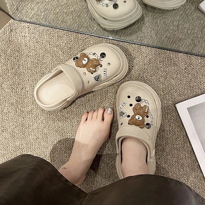 Summer Women's Cute Bear Sandals for Beach and Outdoor Wear