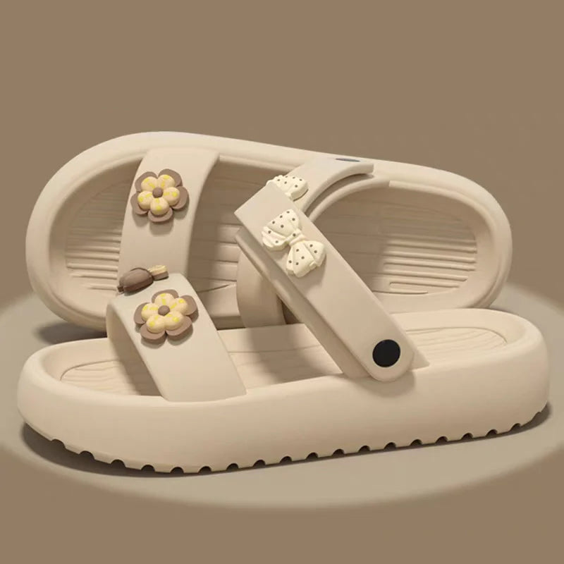 Women's Anti-Slip Thick Sole Sandals Summer Comfortable Cartoon Slippers