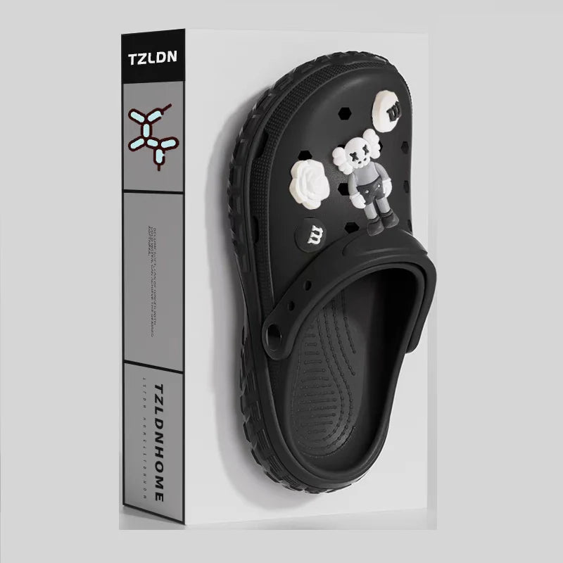 Unisex Summer Slipper Clogs Funny Dog Cute Cloud Print Beach Sandals for Home & Outdoor