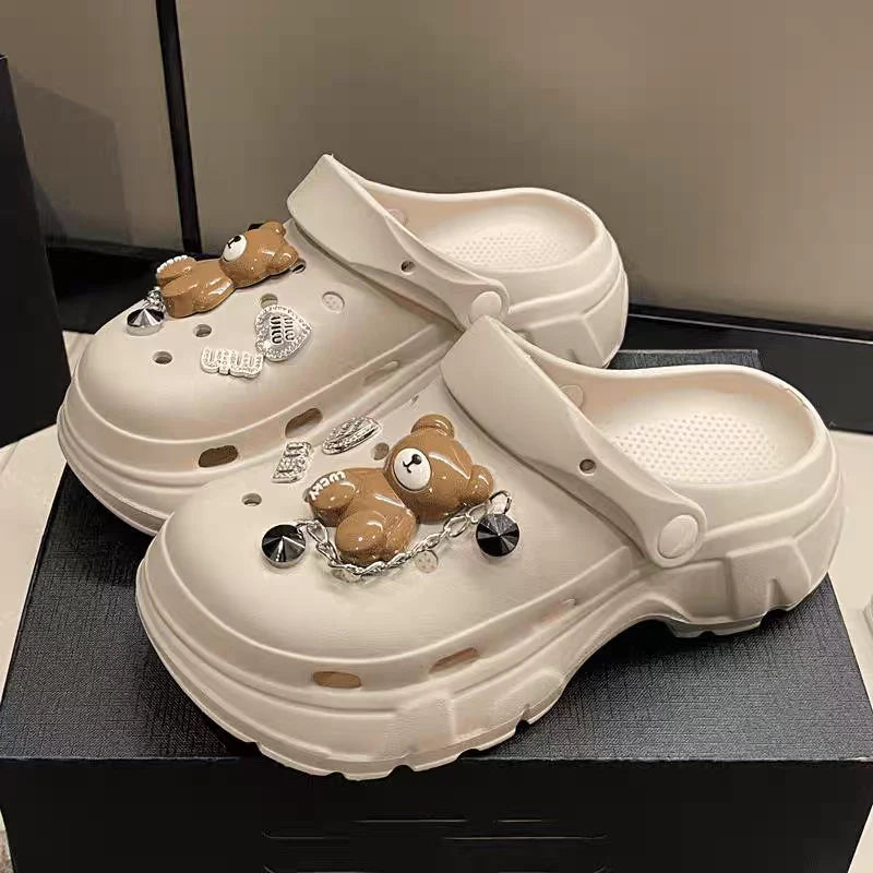 Summer Women's Cute Bear Sandals for Beach and Outdoor Wear