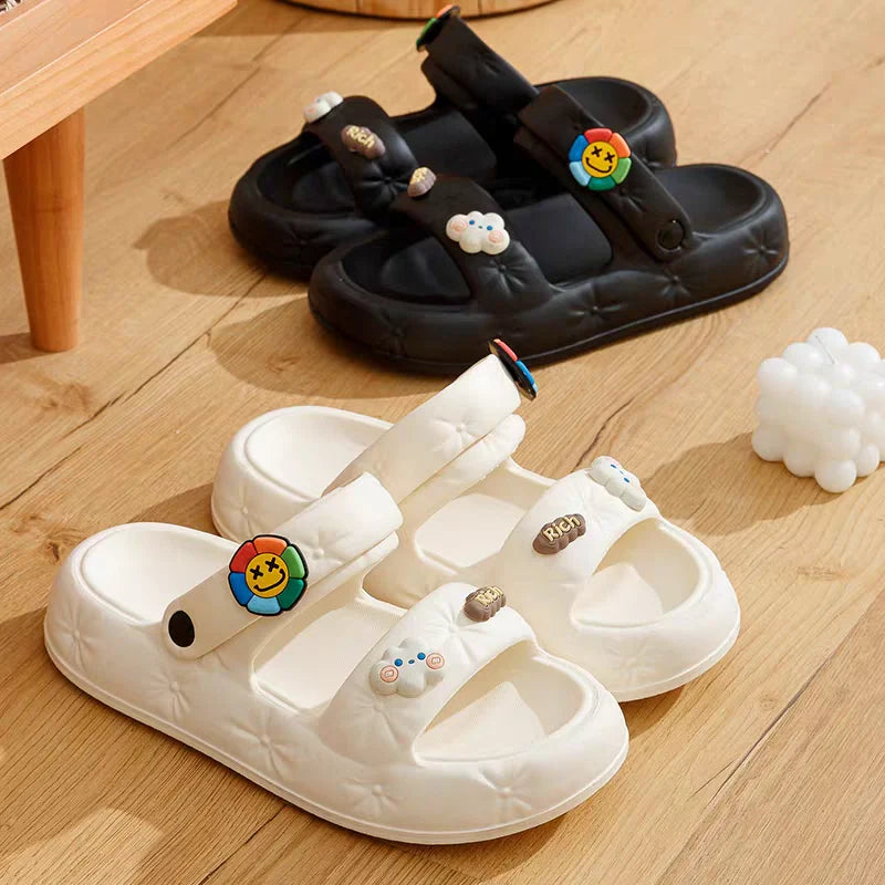 Women's Anti-Slip Thick Sole Sandals Summer Comfortable Cartoon Slippers