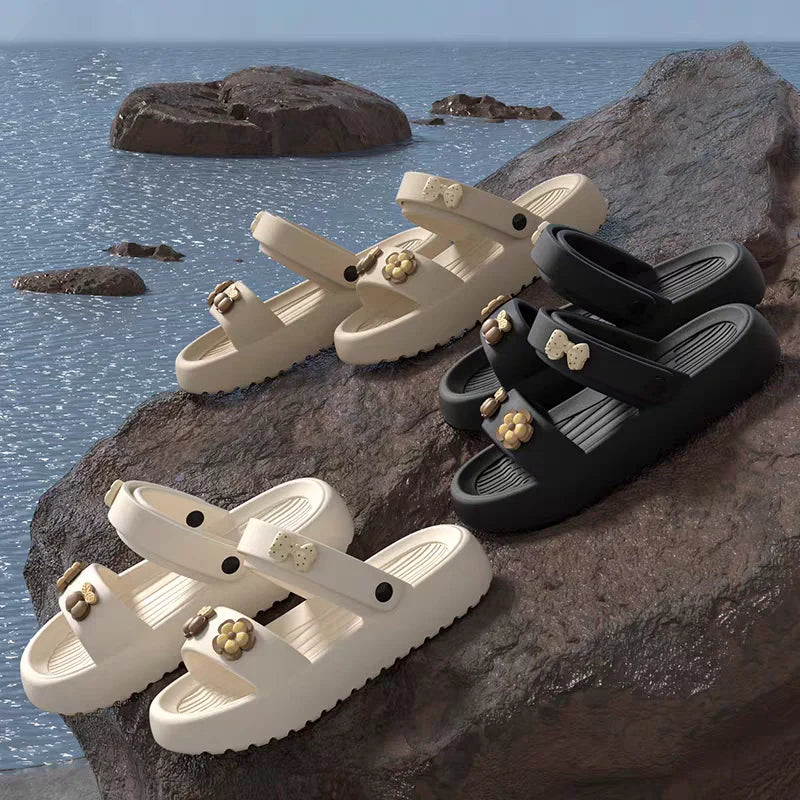 Women's Anti-Slip Thick Sole Sandals Summer Comfortable Cartoon Slippers