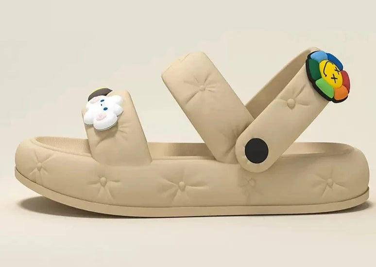 Women's Anti-Slip Thick Sole Sandals Summer Comfortable Cartoon Slippers