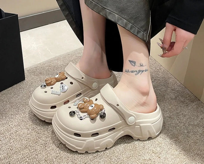 Summer Women's Cute Bear Sandals for Beach and Outdoor Wear
