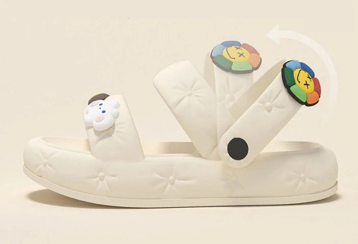 Women's Anti-Slip Thick Sole Sandals Summer Comfortable Cartoon Slippers