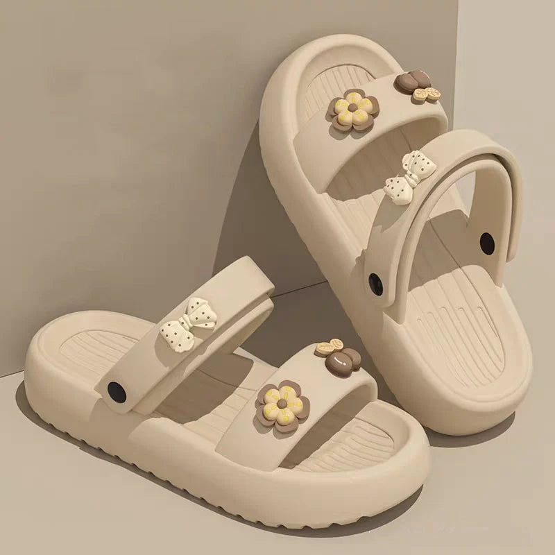 Women's Anti-Slip Thick Sole Sandals Summer Comfortable Cartoon Slippers
