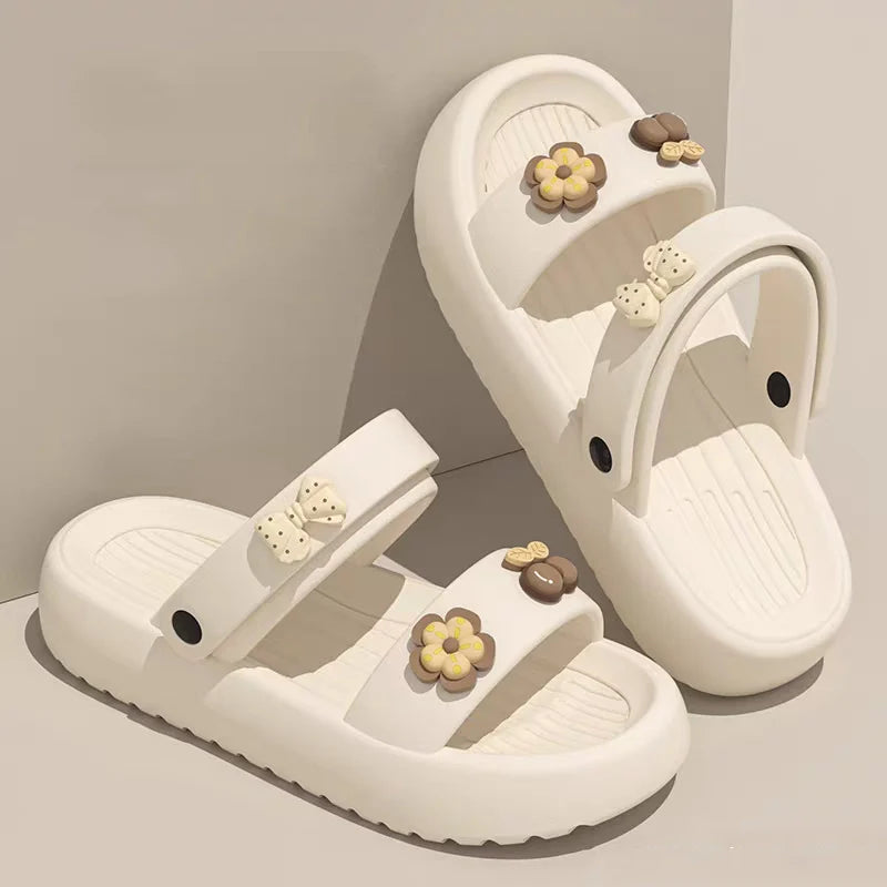 Women's Anti-Slip Thick Sole Sandals Summer Comfortable Cartoon Slippers