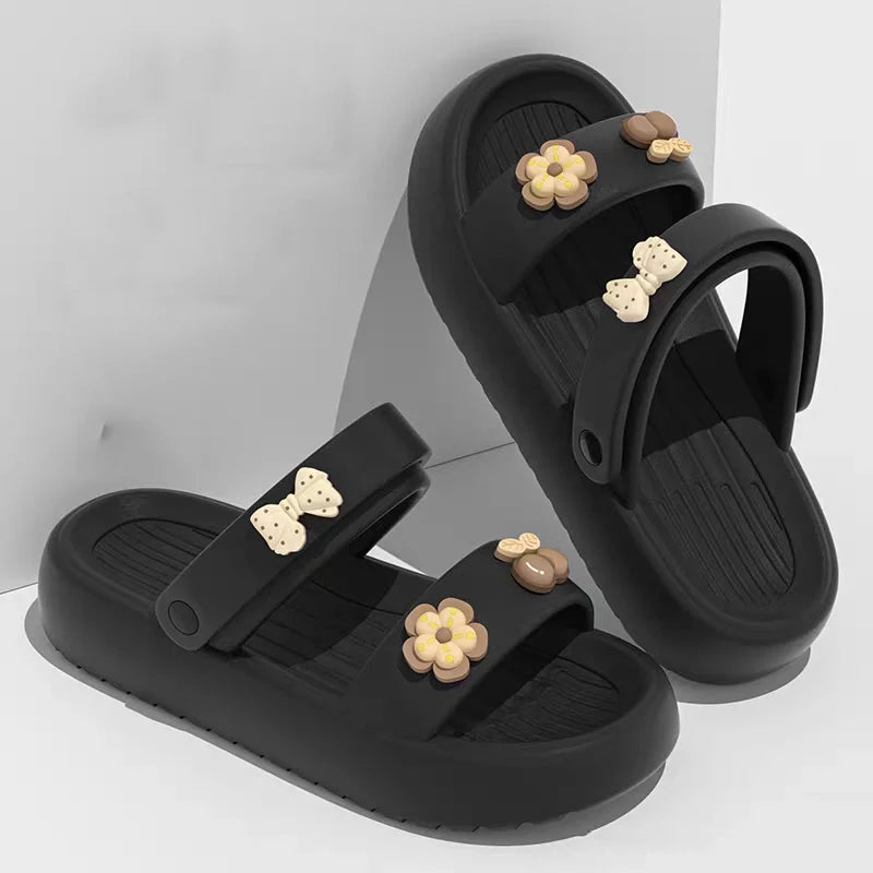 Women's Anti-Slip Thick Sole Sandals Summer Comfortable Cartoon Slippers