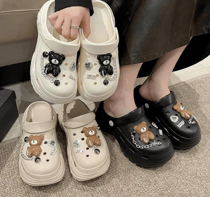 Summer Women's Cute Bear Sandals for Beach and Outdoor Wear